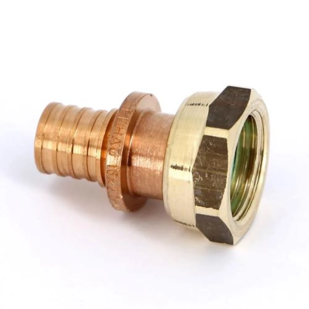 Переходник аксиальный РЕХАУ Rautitan RX+ Дн25хG 3/4″ Ру10 для труб из сшитого полиэтилена с накидной гайкой, корпус- бронза 14563393001