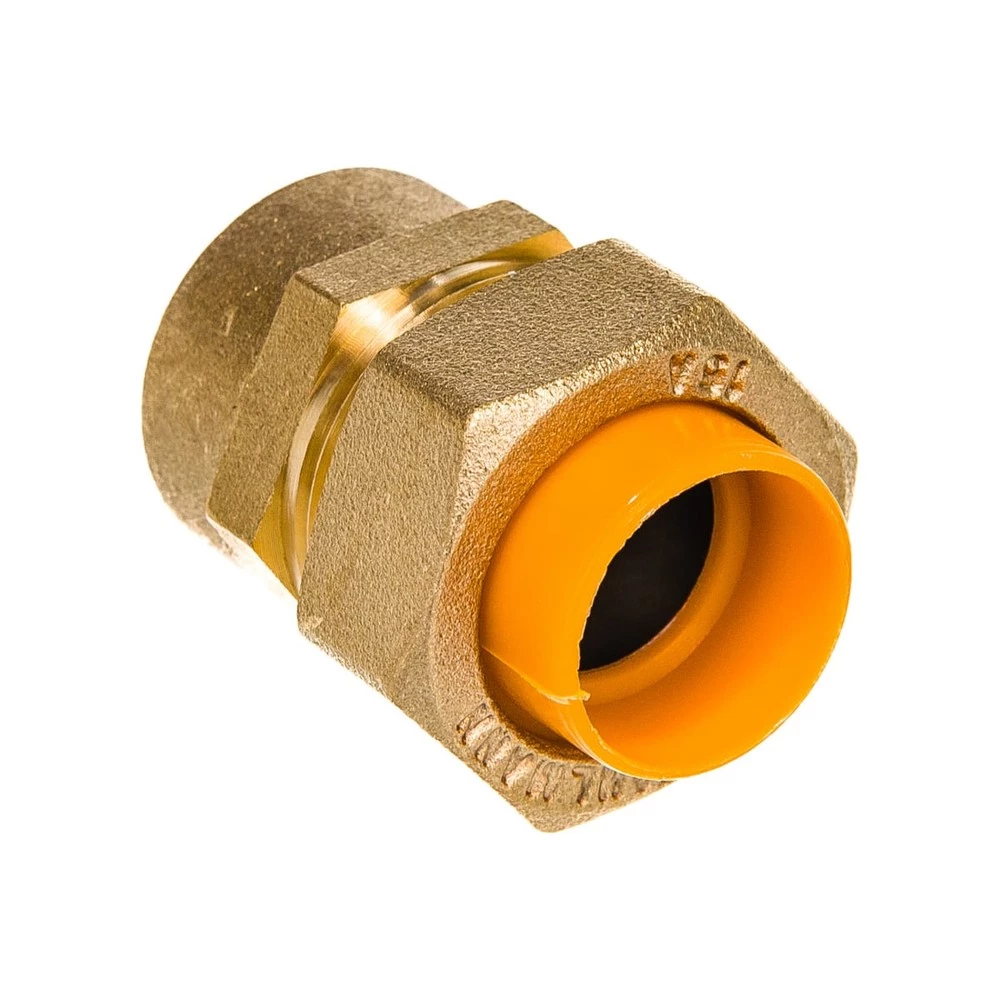 Муфта диэлектрическая соединительная STAHLMANN 15Aх1/2″ Ду15x15 Ру15 латунная, внутренняя резьба/обжим