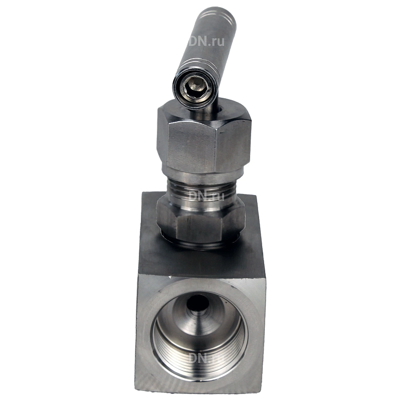 Клапан игольчатый VN3131M-T-Ht 1/2″ Ду15 Ру400 резьбовой, корпус - нержавеющая сталь 304, уплотнение - металл, с Т-образной рукояткой