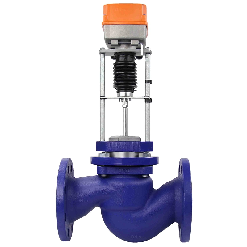 Клапан регулирующий двухходовой TRV (25ч945нж, 25ч945п) Ду100 Ру16 с электроприводом TSL-2200-25-1R-230-IP67 (с функцией реверса)