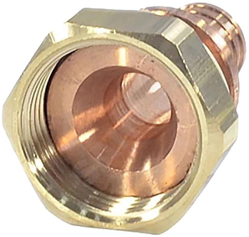 Переходник аксиальный РЕХАУ Rautitan RX+ Дн25хG 3/4″ Ру10 для труб из сшитого полиэтилена с накидной гайкой, корпус- бронза 14563393001