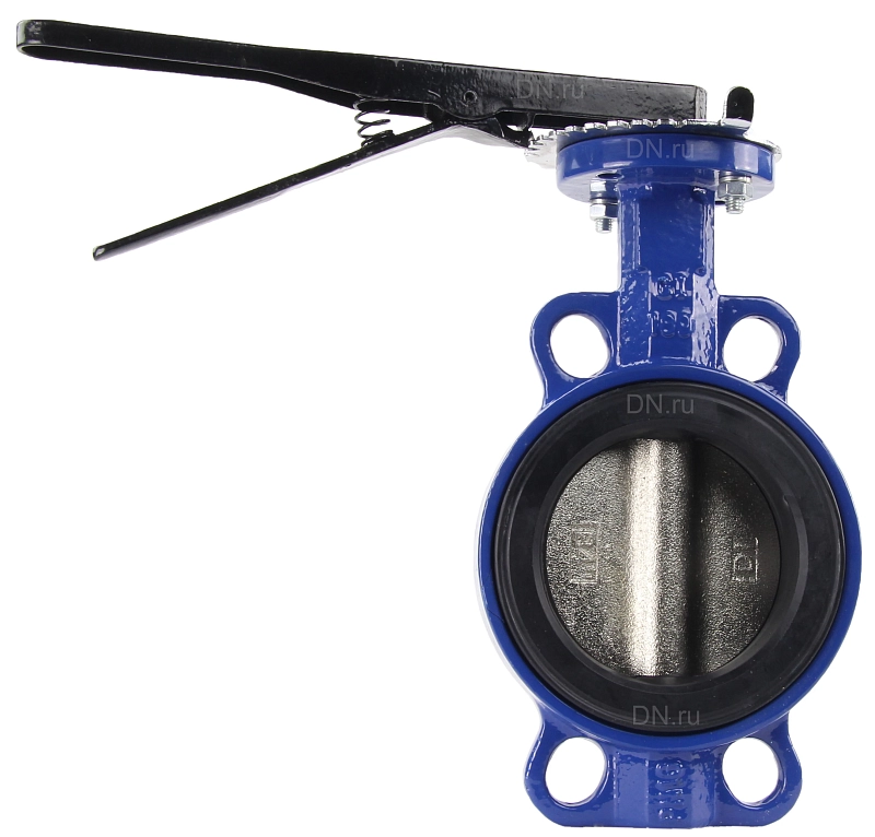 Затвор дисковый поворотный ABRA BUV-VF826D Ду32/40 Ру16 межфланцевый, корпус - чугун GG25, диск - чугун GGG-40, уплотнение - EPDM, с рукояткой