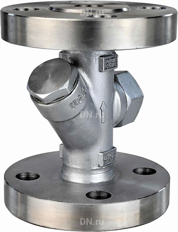 Конденсатоотводчик термодинамический ST3232M-F Ду20 Ру63 с фильтром, нержавеющая сталь, фланцевый